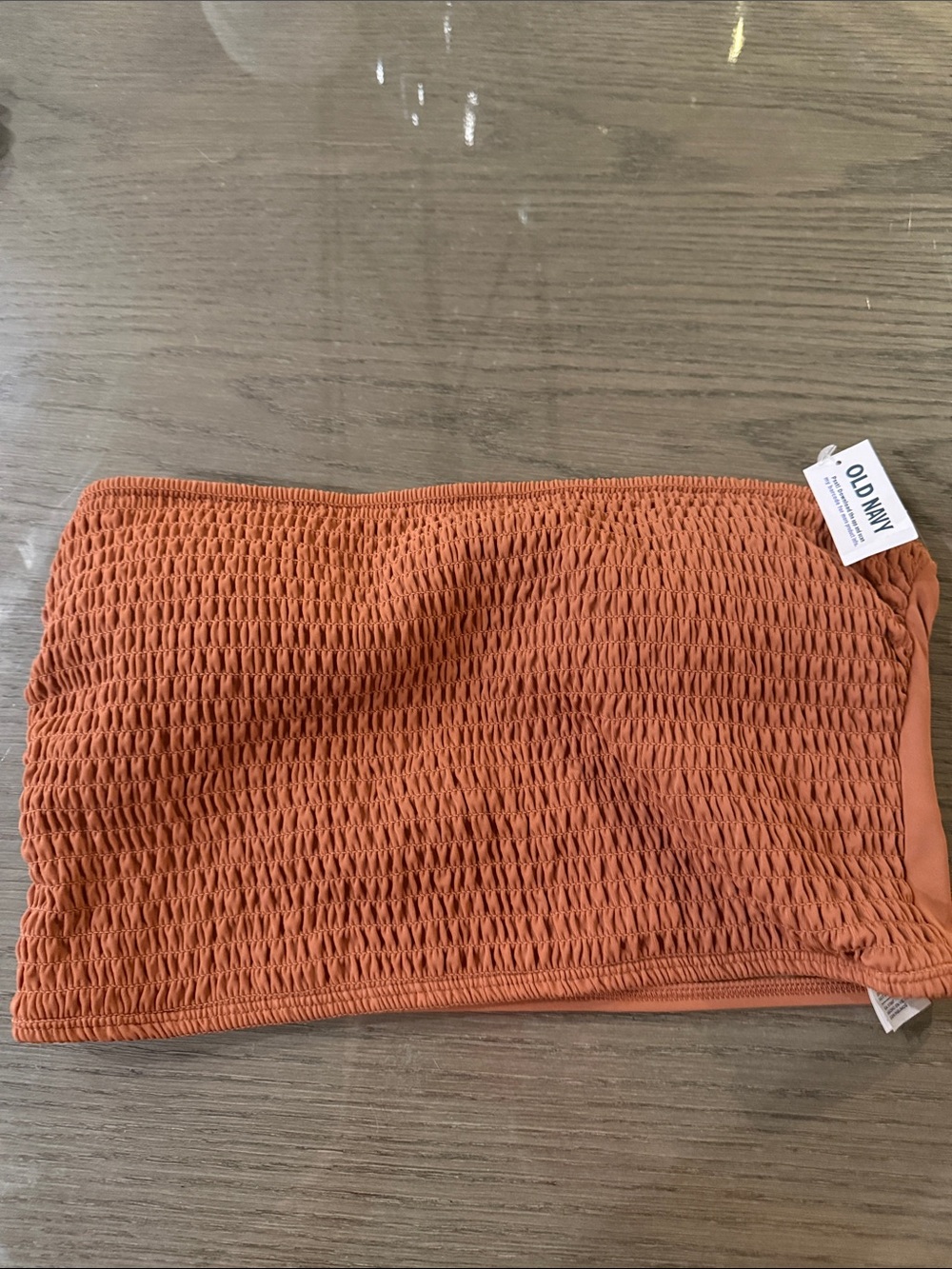 Old Navy Bandeau Strapless Swim Top - Rust
